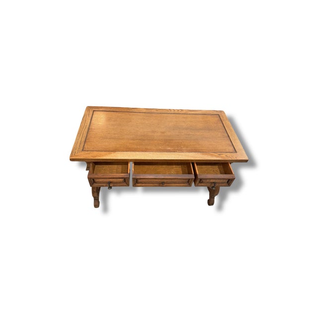 Mid-Century Modern Vintage Wood Desk For Sale - Image 3 of 7