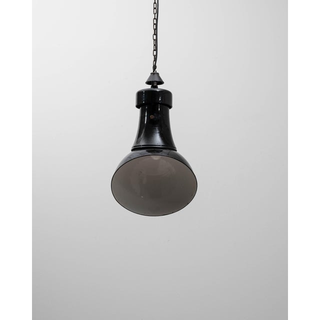 1930s Czech Metal Industrial Angular Pendant Lamp For Sale - Image 4 of 18