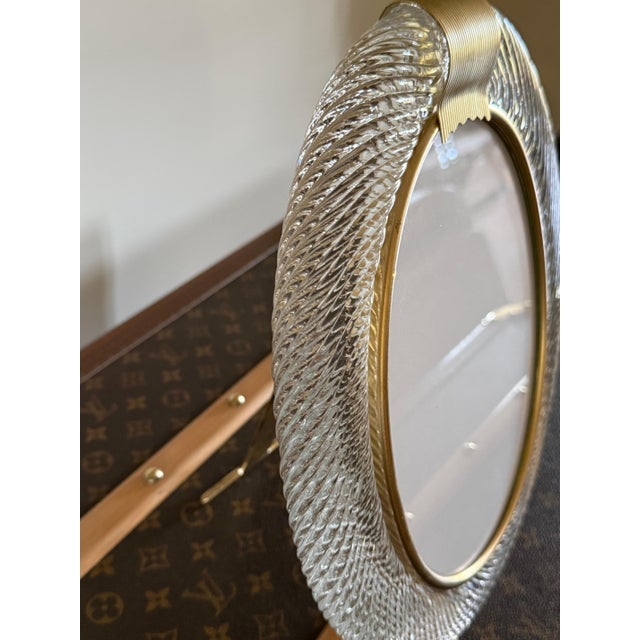 Oval Murano Glass Photo Frame, 2000s For Sale - Image 7 of 15