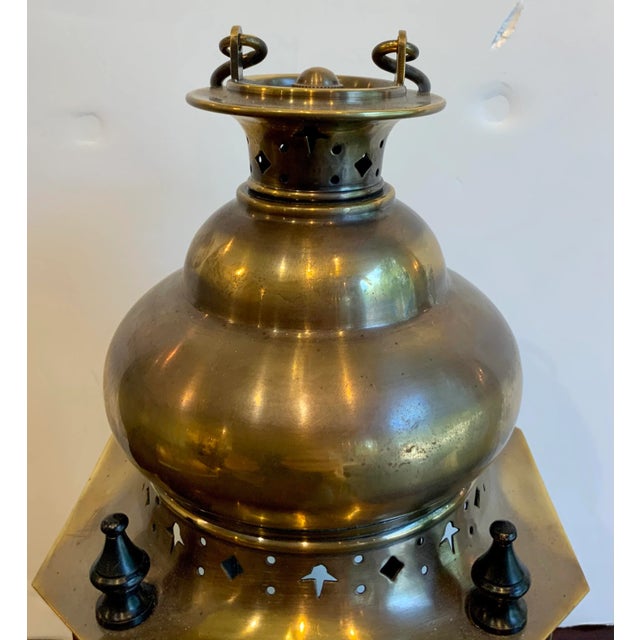 Italian Venetian Bronze Finished Lantern For Sale - Image 3 of 5