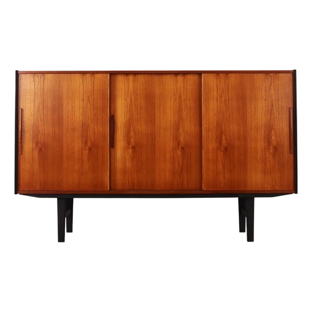 Vintage Danish Teak Highboard, 1960s For Sale