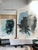 Original Contemporary Abstract Painting in Dark Green, Teal & Soft Blue by American Lyrical Abstractionist Stacey Warnix For Sale - Image 11 of 11