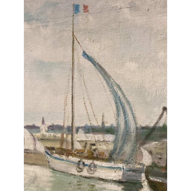 René Bezaud, Leaving the Port, 1930s, Oil on Canvas, Framed For Sale - Image 4 of 15