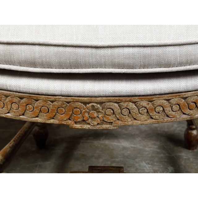 Set of Six French 19th Century Dining Room Chairs with Carved Guilloches Friezes For Sale In Atlanta - Image 6 of 12