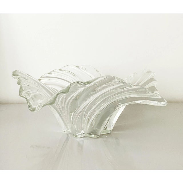Vintage Mikasa "Belle Epoque" Large Glass Sculptural Bowl For Sale - Image 10 of 11