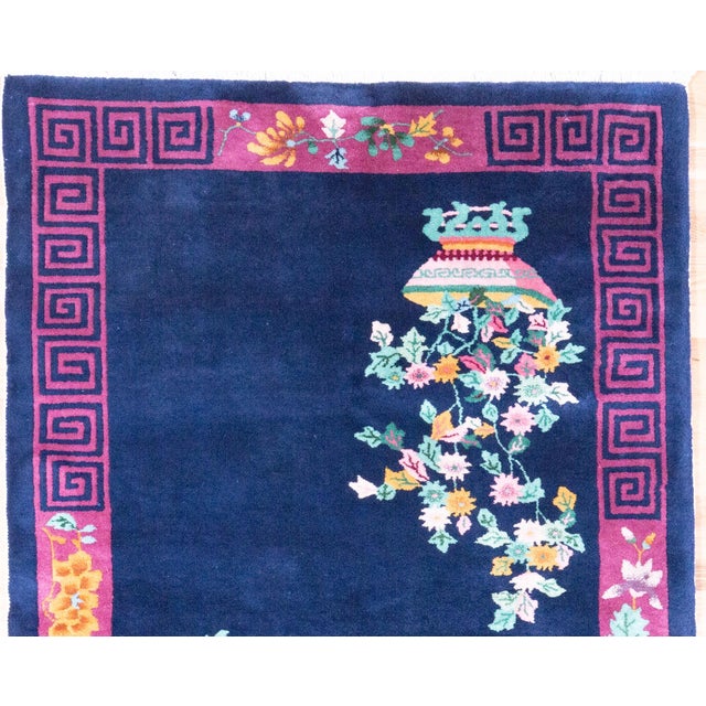 Art Deco Art Deco Chinese 6.9x4.1 Oriental Rug, Ne China 1930's For Sale - Image 3 of 7
