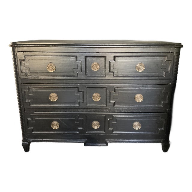 18th Century Ebonized Oak French Commode For Sale