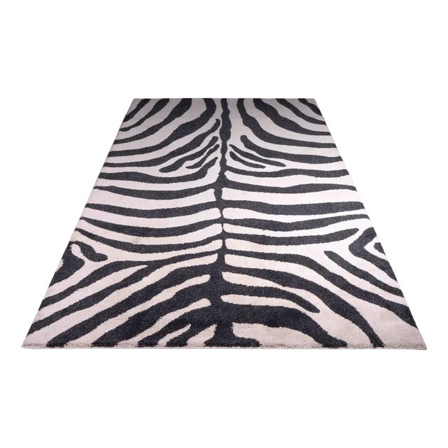 Rectangular Zebra Rug from Aland For Sale
