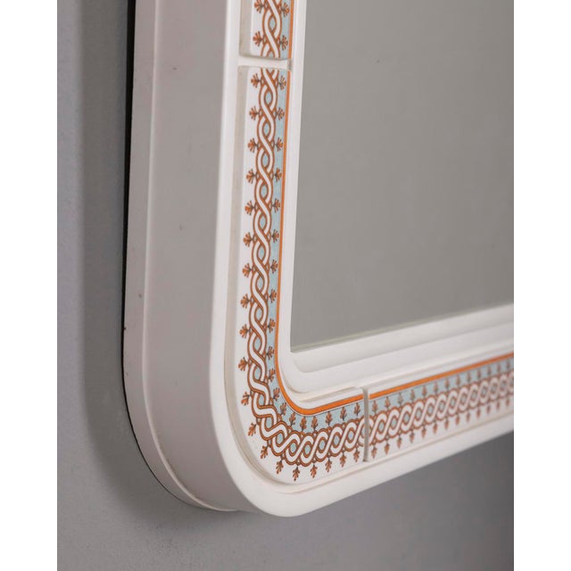 1970s Vintage Plastic Wall Mirror with Carrara Matte, 1970s For Sale - Image 5 of 9