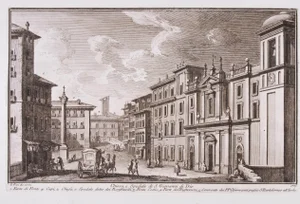 Giuseppe Vasi, Chiesa e Spedale di S.Giovanni di Dio, Etching, Late 18th Century