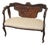 Antique French Style Mahogany Love Seat With Satinwood Inlay Mother of Pearl For Sale