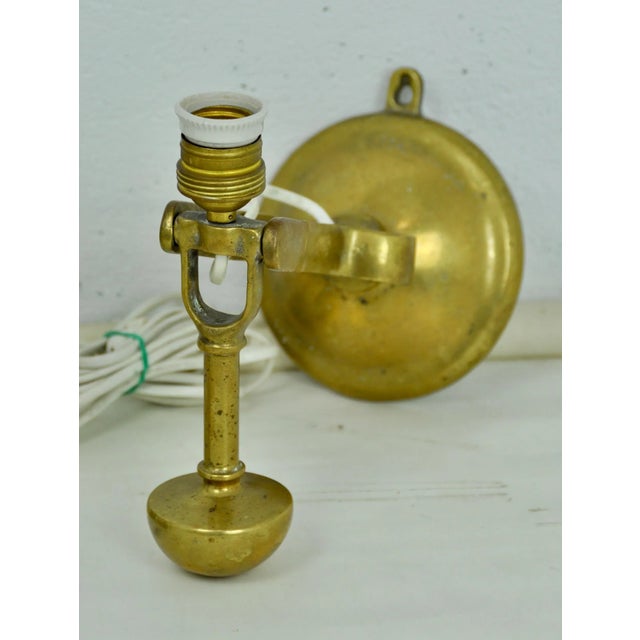 Tilting Bronze Boat Sconce, 1940s For Sale - Image 6 of 16