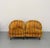 Traditional Vintage Barrel Back Lounge Chairs on Brass Casters – Pair For Sale - Image 3 of 8