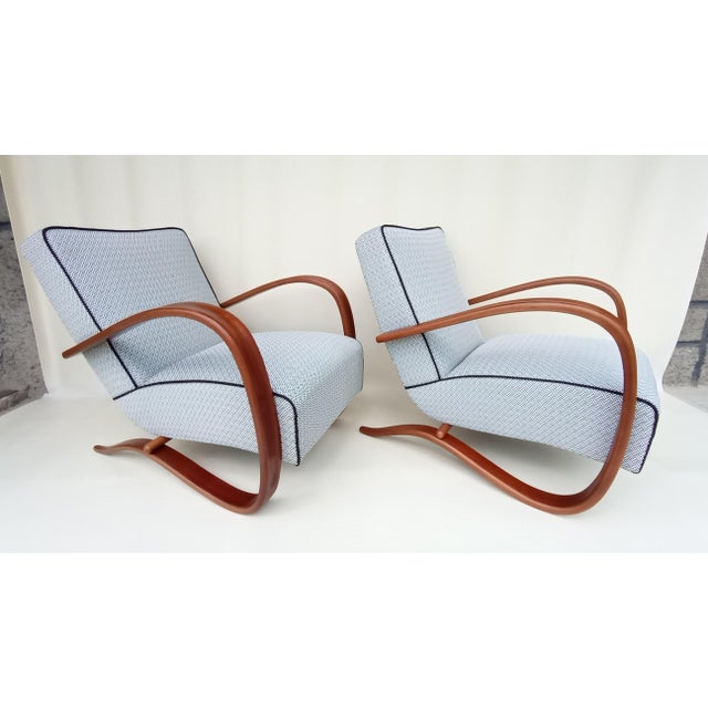 H-269 Lounge Chairs by Jindrich Halabala for Up Zavody, 1930s, Set of 2 For Sale - Image 12 of 14