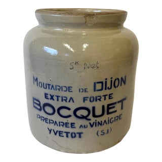 Large Antique French Mustard Pot Bocquet For Sale