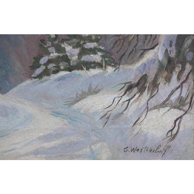 American Late 19th Century Landscape - "After the Snow" by Constantin Aleksandrovich Westchiloff For Sale - Image 3 of 3