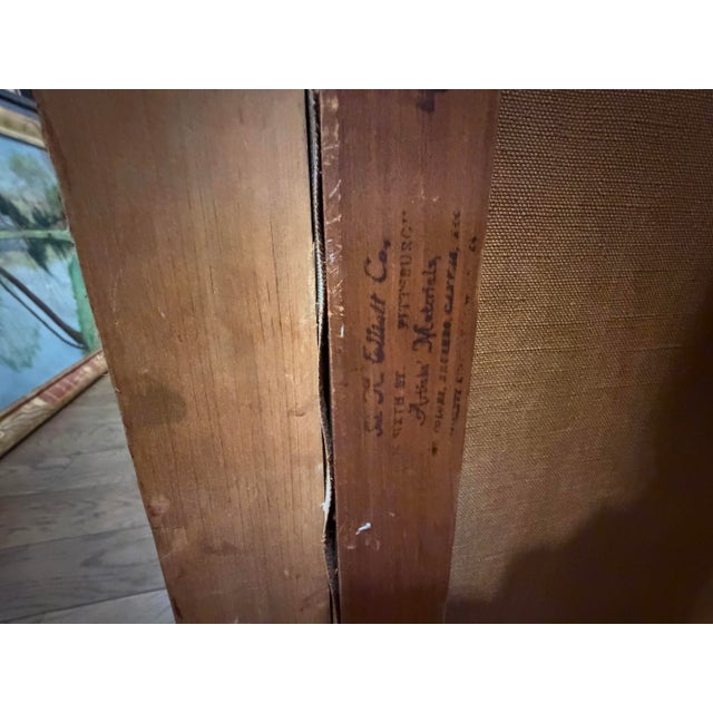 1930s Arcadian Oil Painting Signed Coghlan - Owned by Paul Newman's Mother/Documents Intact For Sale - Image 10 of 11