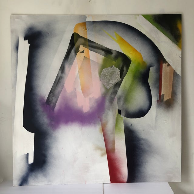 2020s Abstract Original "Forever Man" Oil/ Board by Erik Sulander 48x48, Nft Included For Sale - Image 5 of 5