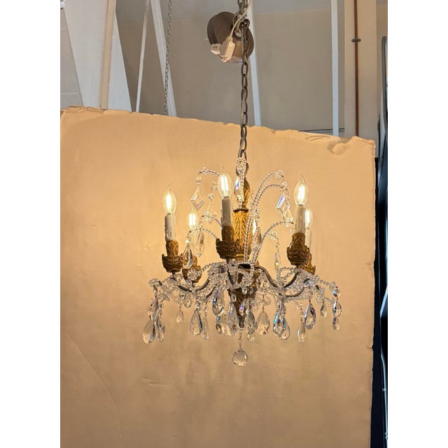 2020s Eloquence Petite Genovese Six-Light Chandelier, Aged Gold For Sale - Image 5 of 13