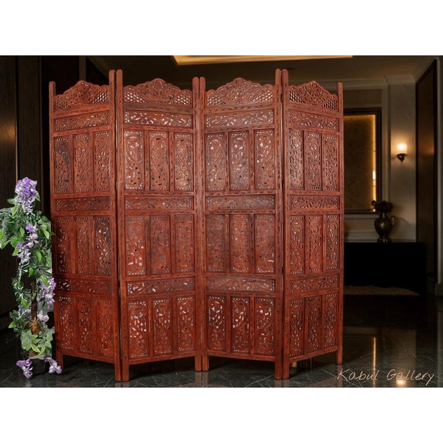 Vintage Double-Sided Room Divider in Teak, 2000s For Sale - Image 3 of 16