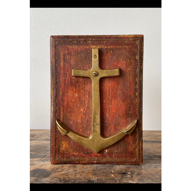 Vintage Patinated Brass Anchor Box For Sale - Image 12 of 12