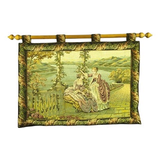 French Gobelins Style Jacquard Tapestry in the style of Boucher, 1970s For Sale
