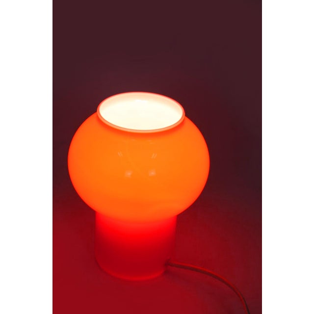 Glass Vintage Red Glass Table Lamp attributed to Štěpán Tabery, Former Czechoslovakia, 1970s For Sale - Image 7 of 10