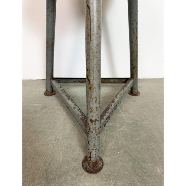 Industrial Grey Workshop Stool, 1960s For Sale - Image 4 of 18
