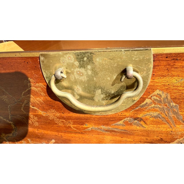 Brown 1979 Drexel Heritage “Et Cetera” Chinoiserie Chest of Drawers For Sale - Image 8 of 15