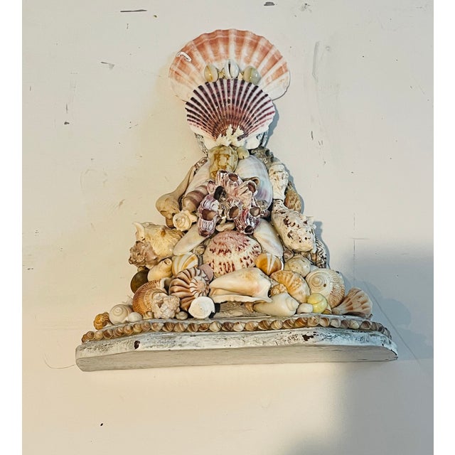 1990s Fabulous Sea Shell Encrusted Wall Bracket For Sale - Image 5 of 8