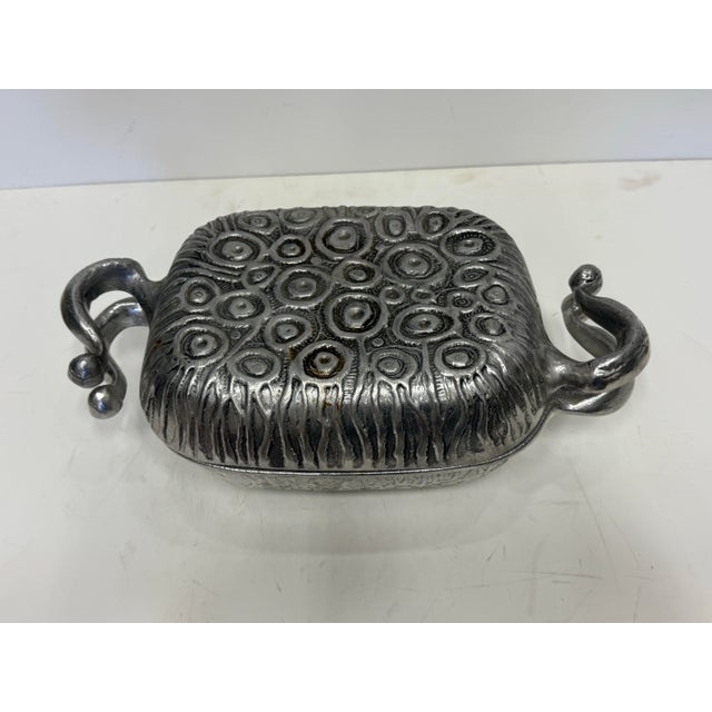 Mid 20th Century Vintage Mid-Century Modern Donald Drumm Aluminum Covered Casserole Dish For Sale - Image 5 of 10