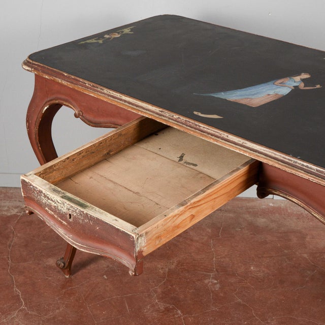 Black Art Nouveau Desk or Console For Sale - Image 8 of 18