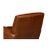 Animal Skin Classic Brown Leather Swivel Armchair For Sale - Image 7 of 11