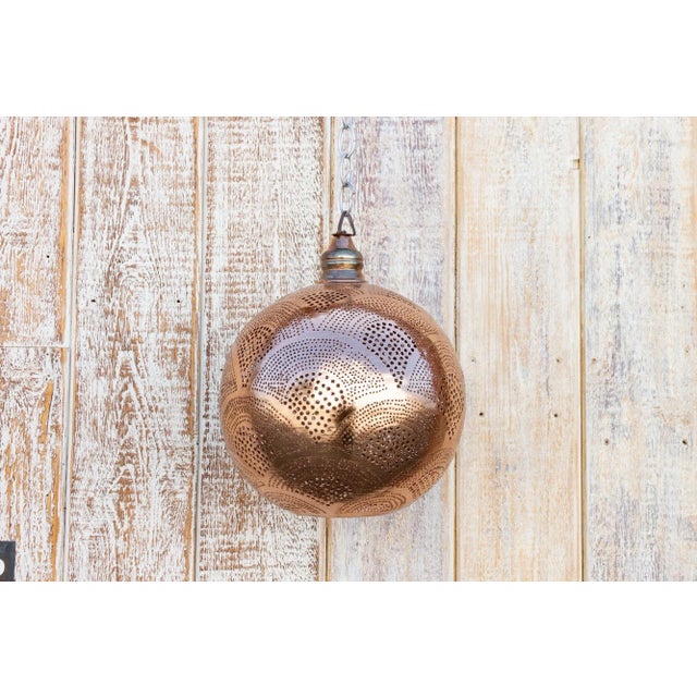 Copper Amat Moorish Sphere Pendant Lantern For Sale - Image 8 of 10