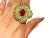 Bochic "Orient" Natural Ruby & Peridot Cocktail Ring Set 18K Gold &Silver For Sale - Image 16 of 18
