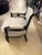 Ebonized Victorian Armchair Newly Upholstered in Light Blue For Sale - Image 11 of 12
