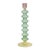 Kenneth Ludwig Chicago Multicolored Glass Taper Candle Holder (Set of 3) For Sale - Image 4 of 6