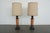 Chinoiserie Vintage Rattan Column Table Lamps - Set of 2 For Sale - Image 3 of 10