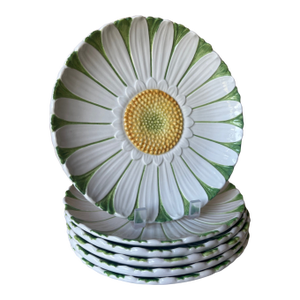 Mottahedeh Daisy Plates, Set of 6, C. 1960's
