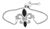 .925 Sterling Silver Marquise Black Onyx and Diamond Accent Lariat 4”-10” Fleur De Lis Adjustable Bolo Bracelet (I-J Color, I1-I2 Clarity) For Sale