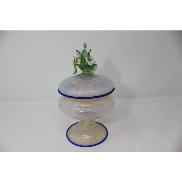 Price reduced $100. Now only $379! Spectacular example of Vintage Murano Glass using the opalino treatment of glass. A...