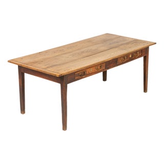Antique English Oak and Ash Farmhouse Table, 1800s For Sale