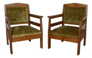Set of Vintage Lounge Chairs, 1920s