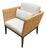 Brownstone Seagrass + Linen Occasional Chair, Prototype For Sale