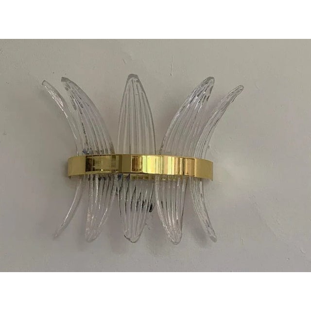 Italian Palmetta Wall Sconce in Murano Glass from Simoeng For Sale - Image 11 of 12