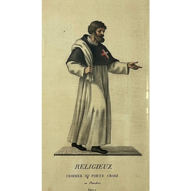 Hand Colored Plate of Religious Costumes Illustration, Published 1778, Paris For Sale - Image 4 of 6
