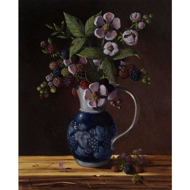 "Blackberries Are Red When They Are Green" - Trompe L'Oeil Still Life Hyper realistic still life by Alexis Pencovic...