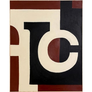 Contemporary Graphic Framed Painting For Sale