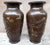 Brown Meiji Era Bronze Vases with Precious Metal Inlays by Kumagaya, Japan, 1890s, Set of 2 For Sale - Image 8 of 12