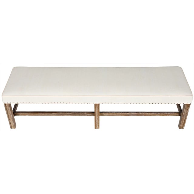 NOIR Sweden Bench, Grey Wash For Sale In Los Angeles - Image 6 of 13